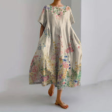 Load image into Gallery viewer, Vintage Botanical Floral Print Casual Loose Dress