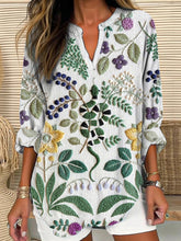 Load image into Gallery viewer, Women's Snake &amp; Floral Japanese Embroidery Linen Blend Shirt