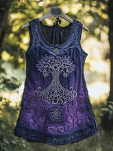 Load image into Gallery viewer, Boho Viking Tribal Celtic Knot Life Of Tree Patchwork Art Sleeveless Tank Top