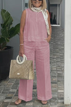 Load image into Gallery viewer, Cotton and linen sleeveless suit