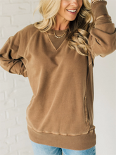 Load image into Gallery viewer, 2024 NEW Women's Ribbed Accent Pocketed Pullover (Buy 2 Free Shipping)