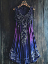 Load image into Gallery viewer, Vintage Celtic Gradient Lace Linen Tank Dress