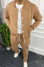 Load image into Gallery viewer, Men's Solid Color Casual Standing Collar Jacket And Pants Co-Ord