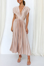 Load image into Gallery viewer, Hello Gorgeous Satin Pleated Midi Dress