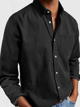 Load image into Gallery viewer, Men's Basics Vintage Washed 100% Cotton Pocket Long Sleeve Shirt