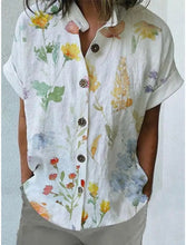 Load image into Gallery viewer, Casual Loose Floral Printed Short Sleeved Shirt