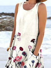 Load image into Gallery viewer, Women's Floral Art Print Pocket Casual Resort Comfort Maxi Dress