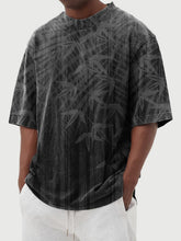 Load image into Gallery viewer, Men's Bamboo Leaf Print Short Sleeve T-Shirt