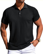 Load image into Gallery viewer, Men's Knitted Pit Jacquard Basic Simple Short-sleeved Polo Shir