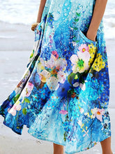 Load image into Gallery viewer, Women's Floral Art Print Pocket Casual Resort Comfort Maxi Dress