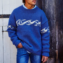 Load image into Gallery viewer, Vintage Mens Surf Jacquard Knit Sweater
