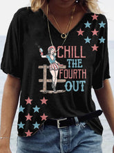 Load image into Gallery viewer, Women&#39;s Chill The Fourth Out Casual T-shirt