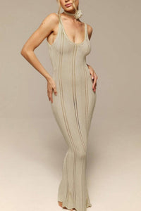 Backless Hollow Out Knit Tank Dress