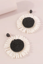 Load image into Gallery viewer, Bohemian Raffia Braided Floral Earrings