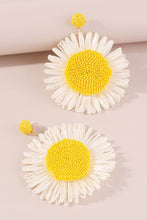 Load image into Gallery viewer, Bohemian Raffia Braided Floral Earrings
