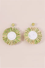 Load image into Gallery viewer, Bohemian Raffia Braided Floral Earrings