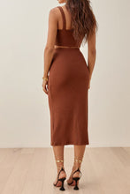 Load image into Gallery viewer, Cami Crop Top Midi Skirt Two-piece Set