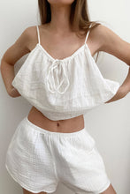 Load image into Gallery viewer, Cotton Tie-up Cami Top Shorts Suits