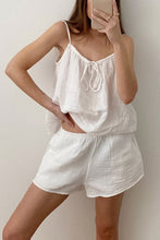 Load image into Gallery viewer, Cotton Tie-up Cami Top Shorts Suits