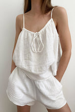 Load image into Gallery viewer, Cotton Tie-up Cami Top Shorts Suits