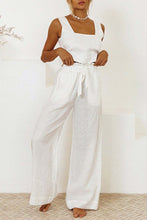 Load image into Gallery viewer, Cotton Waist-Tie Square Neck Pants Set