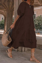 Load image into Gallery viewer, Crew Neck Cotton Tiered Dress