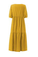 Load image into Gallery viewer, Crew Neck Cotton Tiered Dress