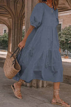 Load image into Gallery viewer, Crew Neck Cotton Tiered Dress