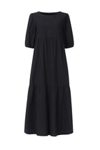 Load image into Gallery viewer, Crew Neck Cotton Tiered Dress