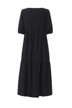 Load image into Gallery viewer, Crew Neck Cotton Tiered Dress