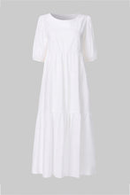 Load image into Gallery viewer, Crew Neck Cotton Tiered Dress