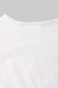 Crew Neck Cotton Tiered Dress