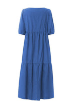 Load image into Gallery viewer, Crew Neck Cotton Tiered Dress