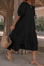 Load image into Gallery viewer, Crew Neck Cotton Tiered Dress