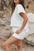 Load image into Gallery viewer, Crew Neck Textured Shorts Two-Piece Set