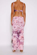 Load image into Gallery viewer, Floral Print Cami Vest Ruffle Midi Skirt Suits