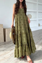Load image into Gallery viewer, Flower Large Hem Tiered Dress
