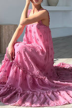 Load image into Gallery viewer, Flower Large Hem Tiered Dress