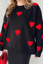 Load image into Gallery viewer, Heart Graphic Sweater Midi Skirt Knit Suits