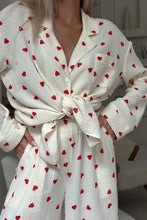 Load image into Gallery viewer, Heart Print Cotton Two-piece Loungewear