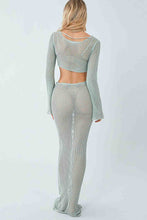 Load image into Gallery viewer, Knitted Cutout Cover Up Off Shoulder Skirt Set
