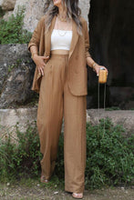 Load image into Gallery viewer, Lapel Double-breasted Blazer Long Pants Suits