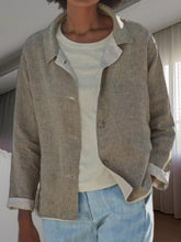 Load image into Gallery viewer, Women's Casual Cotton And Linen Pocket Shirt