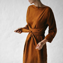 Load image into Gallery viewer, Women&#39;s Loose Casual Cotton Linen Dress