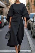 Load image into Gallery viewer, Women's Elegant Solid Color Half Sleeves Dress