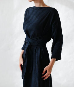 Women's Loose Casual Cotton Linen Dress