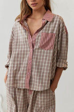 Load image into Gallery viewer, Plaid Striped Patchwork Shirt Suits