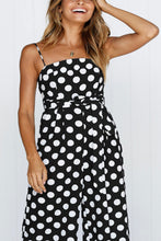 Load image into Gallery viewer, Polka Dots Tie-waist Cami Jumpsuits