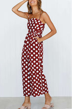 Load image into Gallery viewer, Polka Dots Tie-waist Cami Jumpsuits