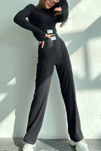 Load image into Gallery viewer, Ribbed Knit Crop Top Long Pants Suits